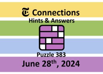 Daily NYT Connections 383 Answers - June 28th 2024