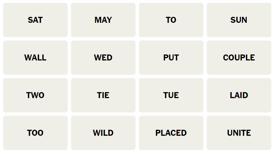 Daily NYT Connections 384 Puzzle - 29th June 2024