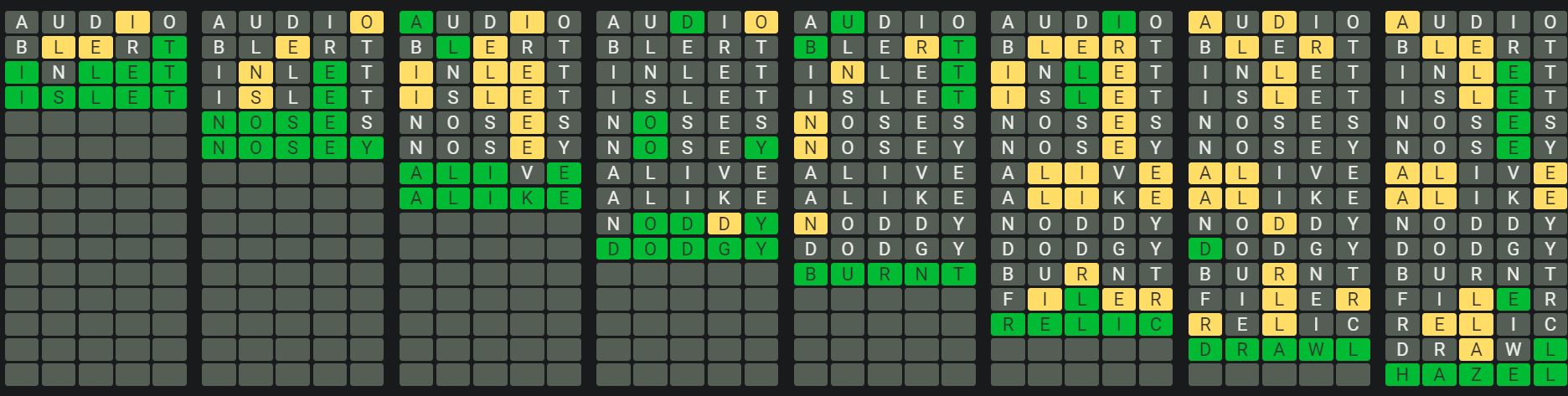 Daily Octordle 863 Sequence Answer - June 5th 2024