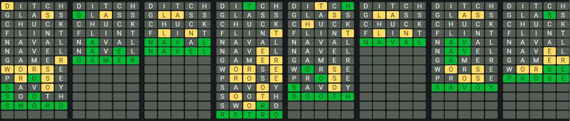 Daily Octordle 870 Rescue Answer - June 12th 2024