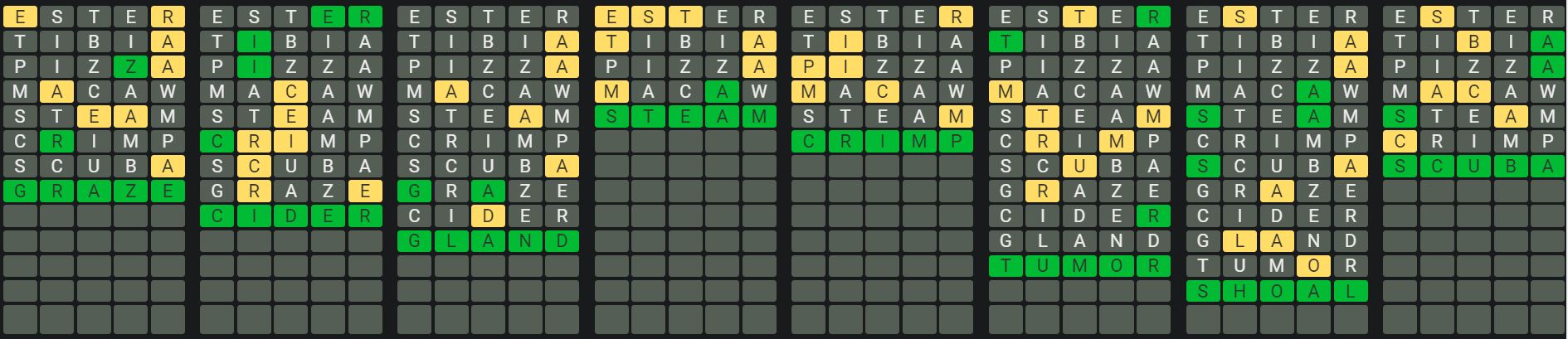 Daily Octordle 872 Rescue Answer - June 14th 2024