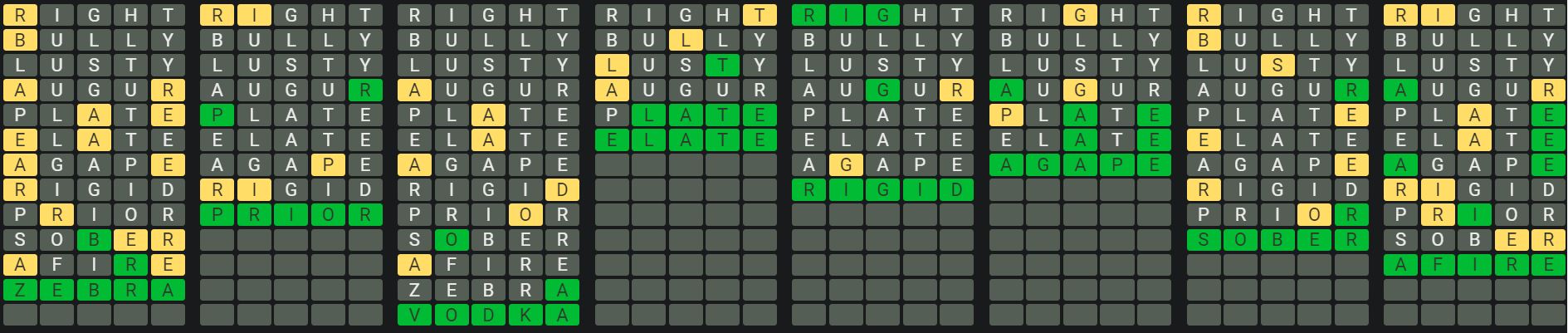 Daily Octordle 874 Rescue Answer - June 16th 2024