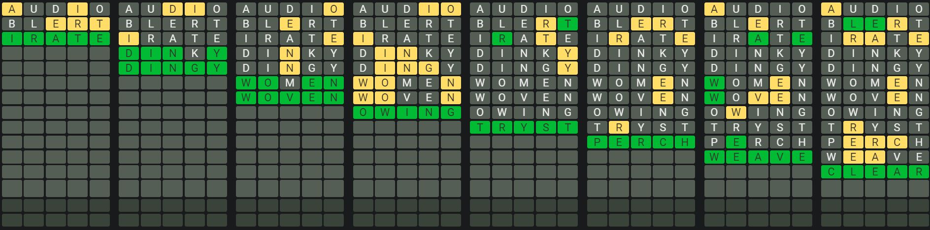 Daily Octordle 874 Sequence Answer - June 16th 2024