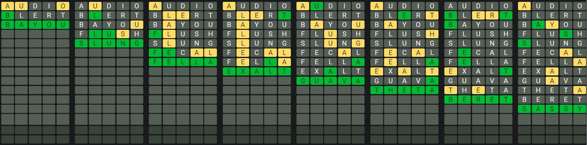 Daily Octordle 876 Sequence Answer - June 18th 2024