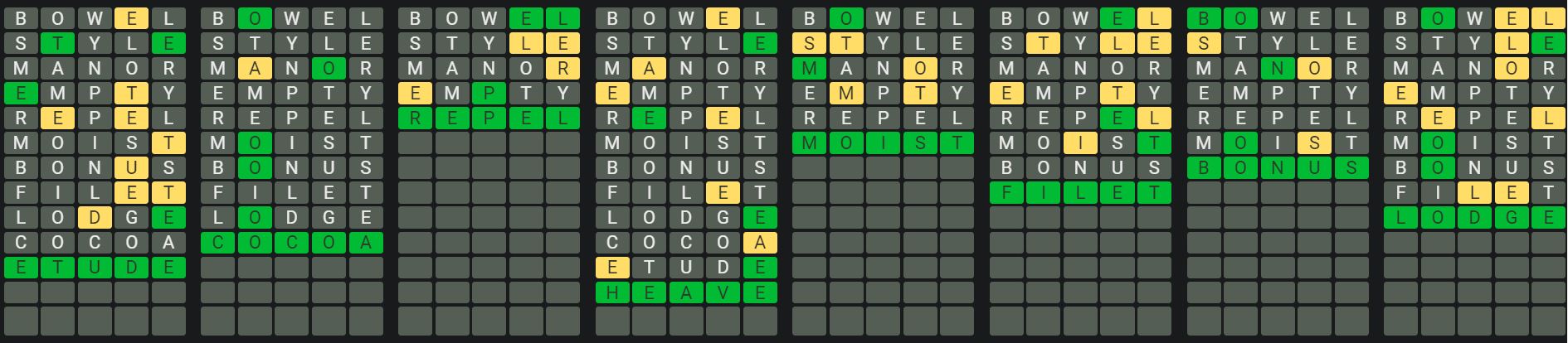 Daily Octordle 879 Rescue Answer - June 21st 2024