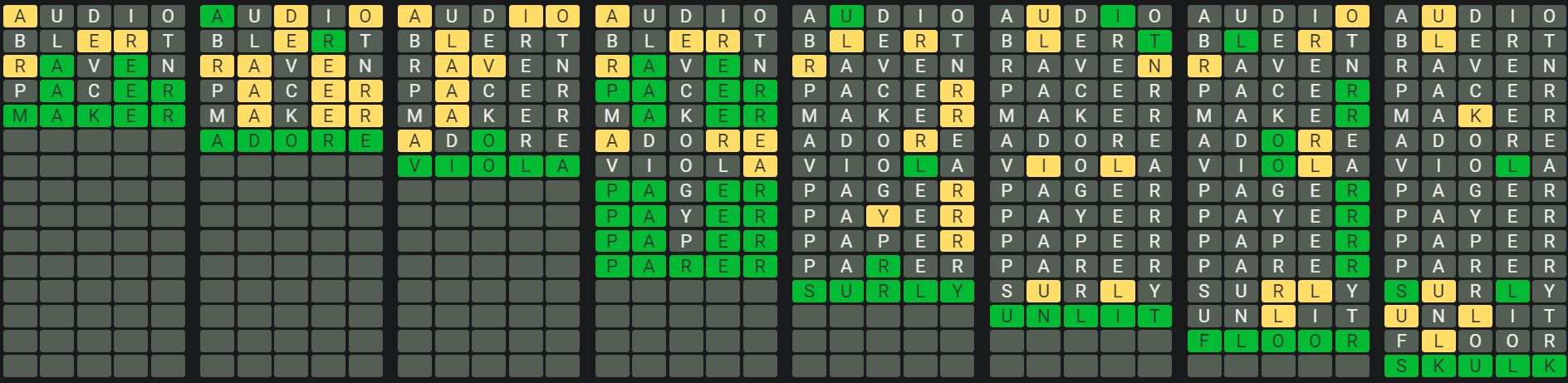 Daily Octordle 881 Sequence Answer - June 23rd 2024