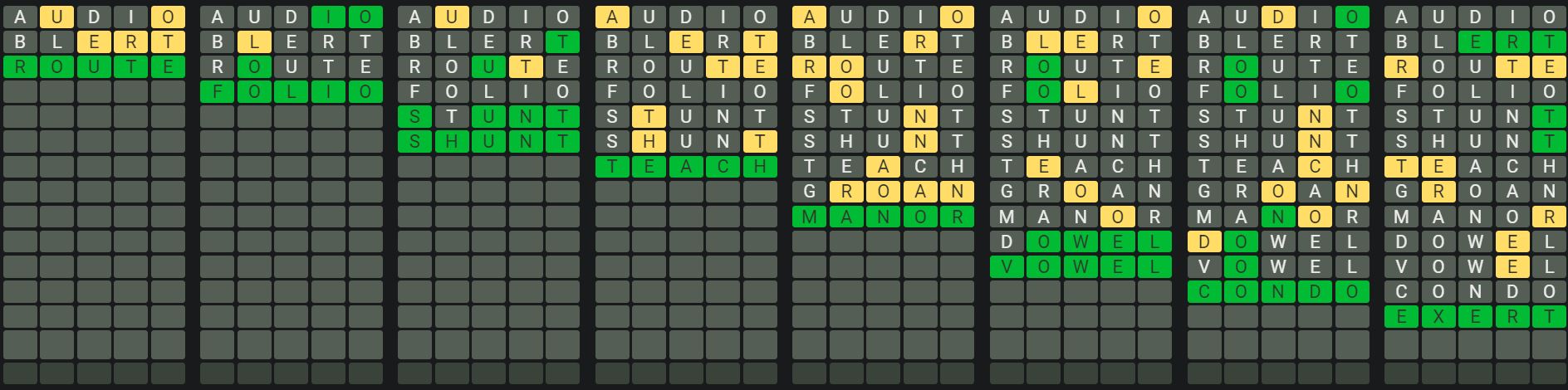Daily Octordle 884 Sequence Answer - June 26th 2024