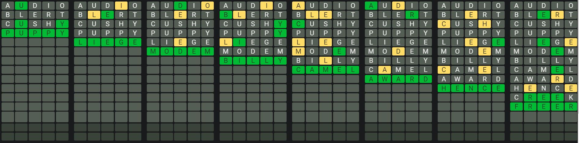 Daily Octordle 885 Sequence Answer - June 27th 2024