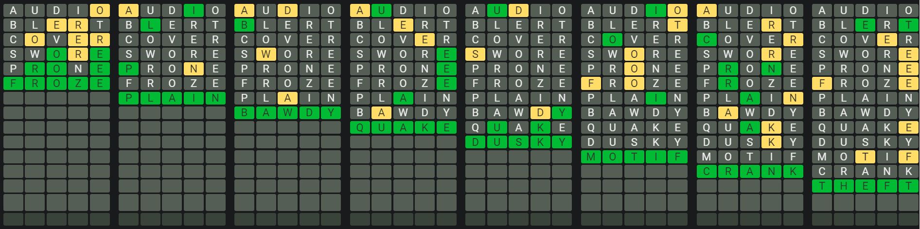 Daily Octordle 886 Sequence Answer - June 28th 2024