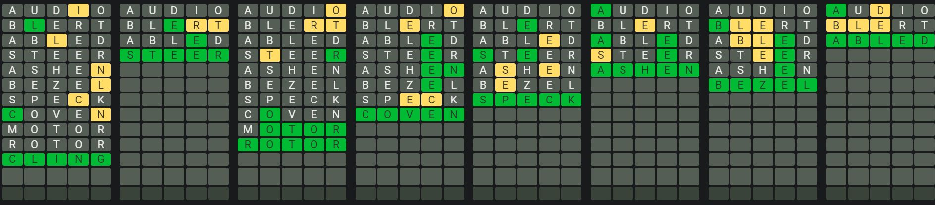 Daily Octordle Answer 870 - June 12th 2024