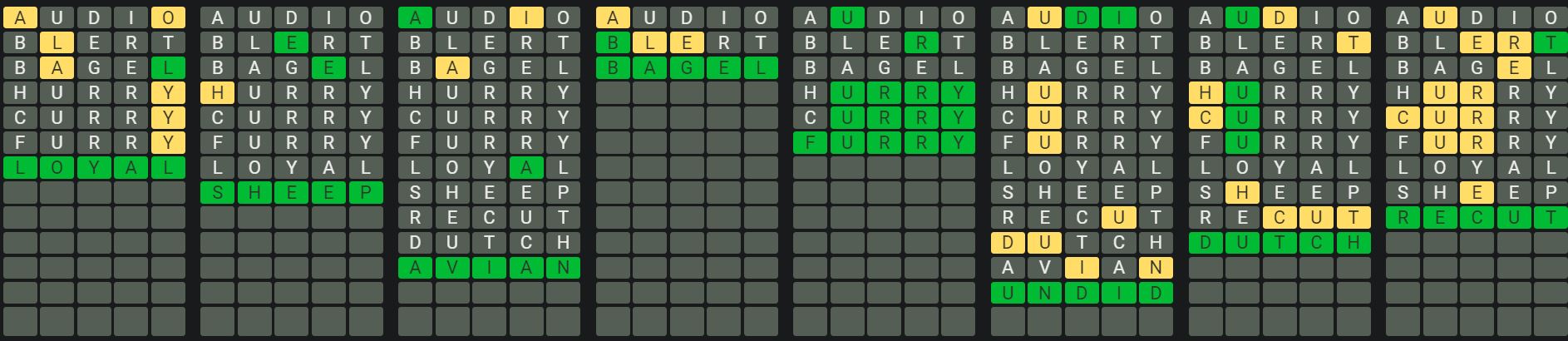 Daily Octordle Answer 871 - June 13th 2024