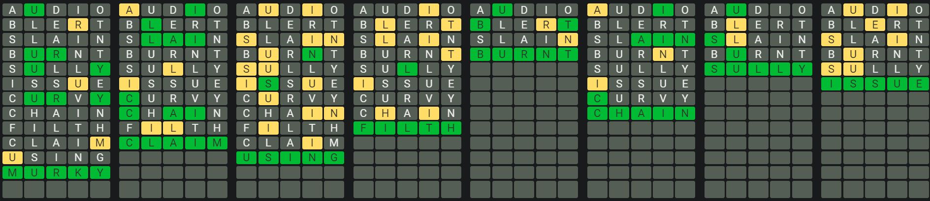 Daily Octordle Answer 872 - June 14th 2024