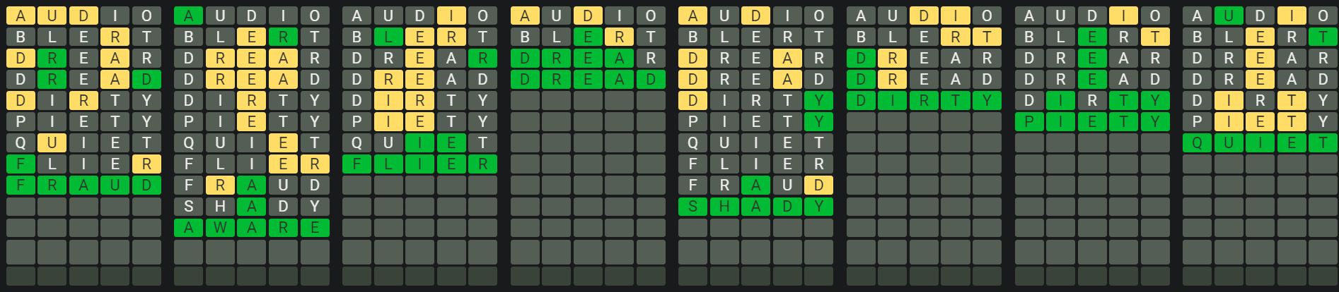 Daily Octordle Answer 873 - June 15th 2024