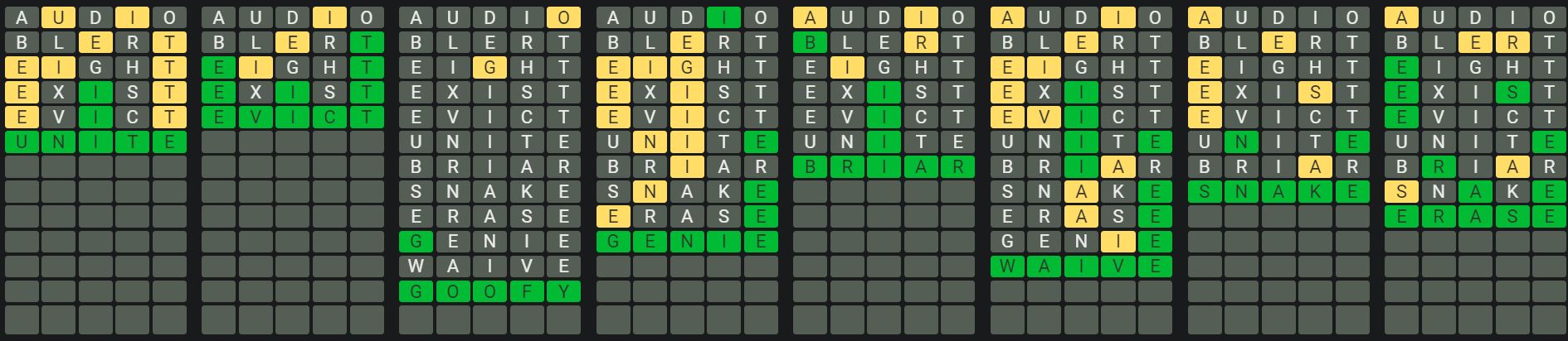 Daily Octordle Answer 878 - June 20th 2024