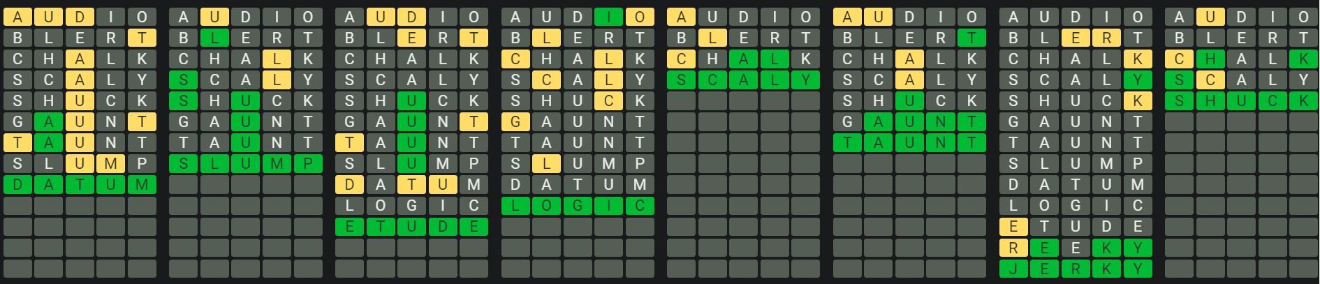 Daily Octordle Answer 879 - June 21st 2024