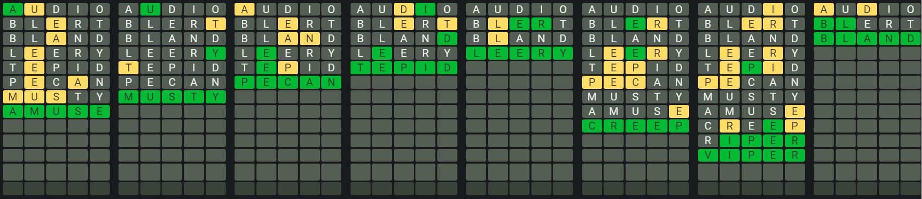 Daily Octordle Answer 884 - June 26th 2024