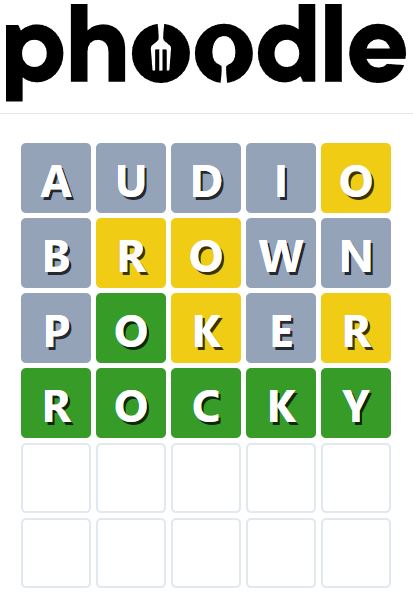 Daily Phoodle Answer 756 - 2nd June 2024