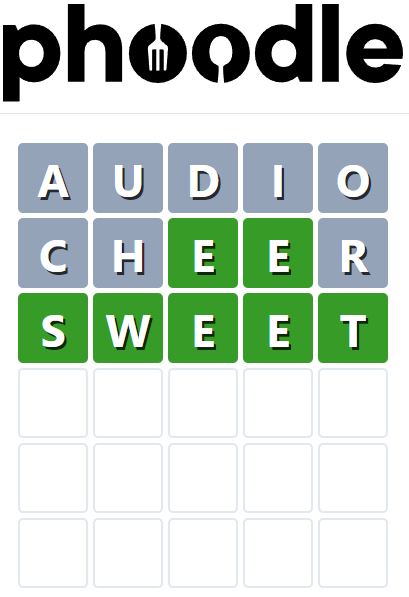Daily Phoodle Answer 758 - 4th June 2024