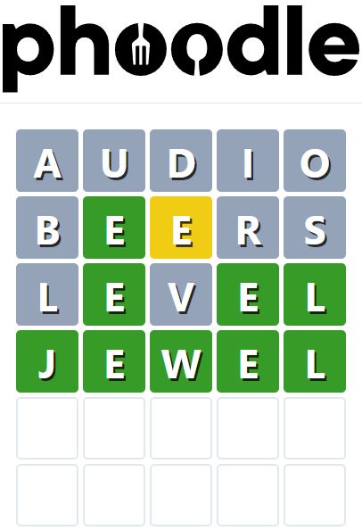 Daily Phoodle Answer 765 - 11th June 2024