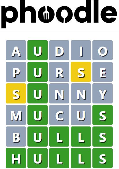 Daily Phoodle Answer 769 - 15th June 2024