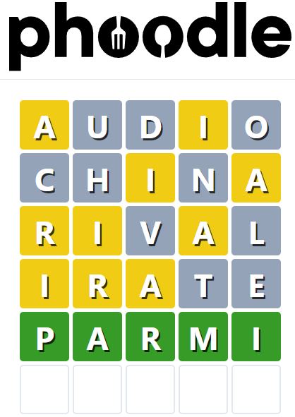 Daily Phoodle Answer 779 - 25th June 2024