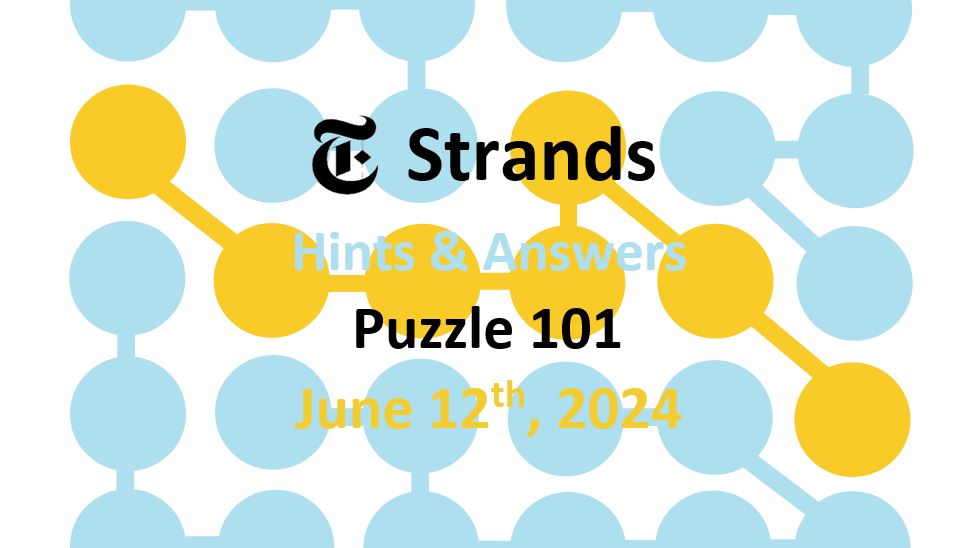 Daily Strands 101 Answers Today - 12th June 2024