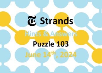 Daily Strands 103 Answers Today - 14th June 2024