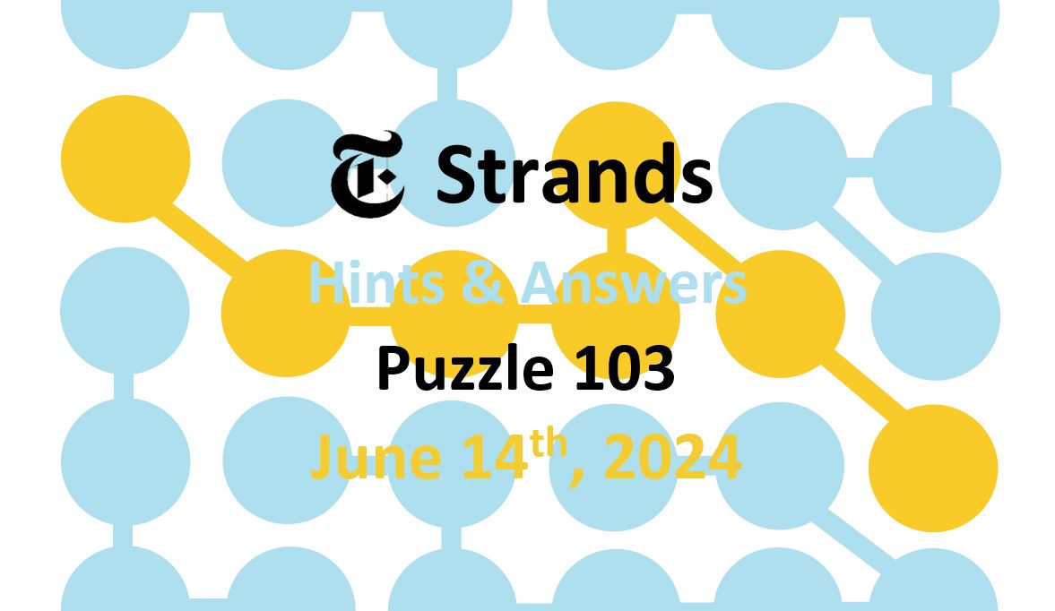 Daily Strands 103 Answers Today - 14th June 2024