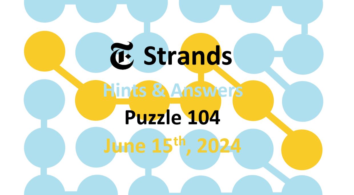 Daily Strands 104 Answers Today - 15th June 2024