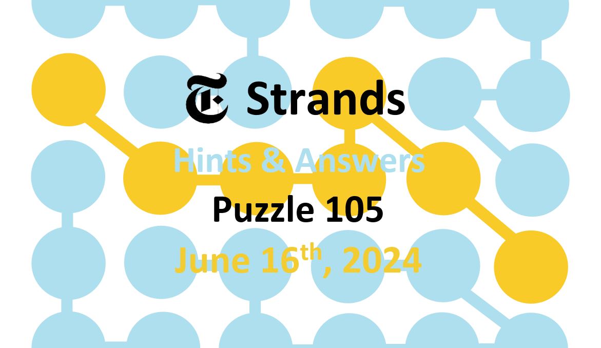 Daily Strands 105 Answers Today - 16th June 2024
