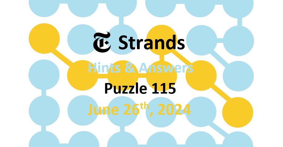 Daily Strands 115 Answers Today - 26th June 2024
