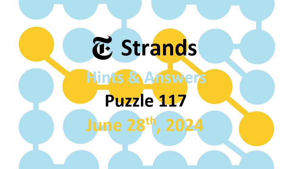 Daily Strands 117 Answers Today - 28th June 2024