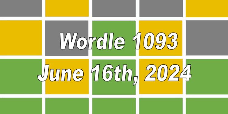 Daily Wordle 1093 - 16th June 2024