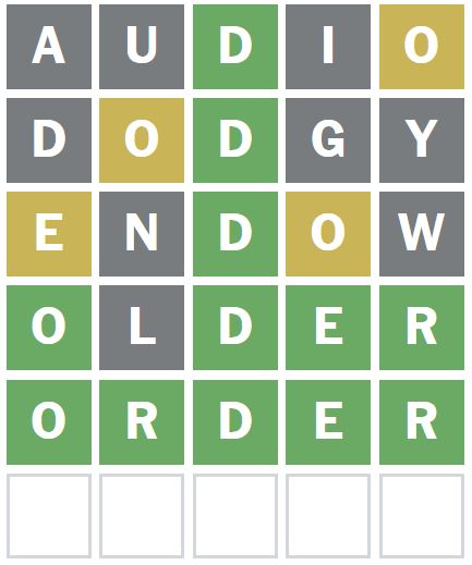 Daily Wordle Answer 1104 - 27th June 2024