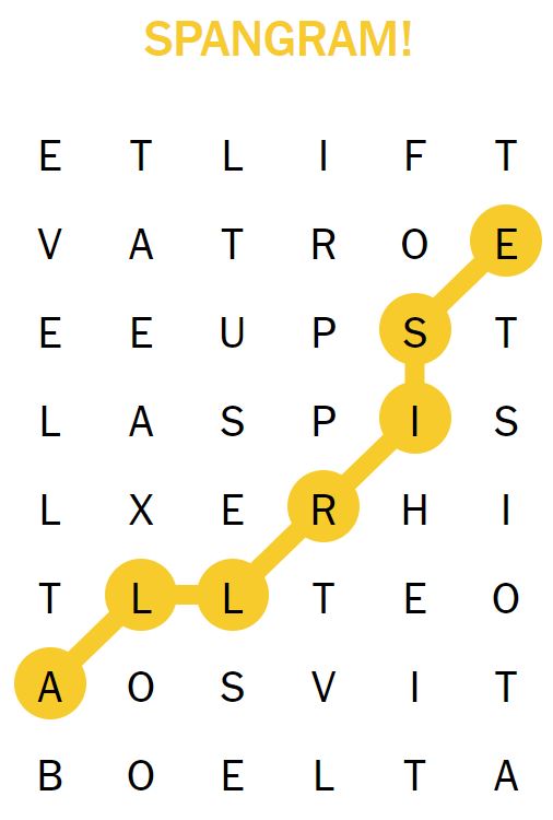 NYT Spangram 100 - 11th June 2024