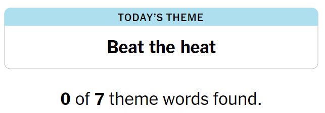NYT Strands 97 Theme - 8th June 2024