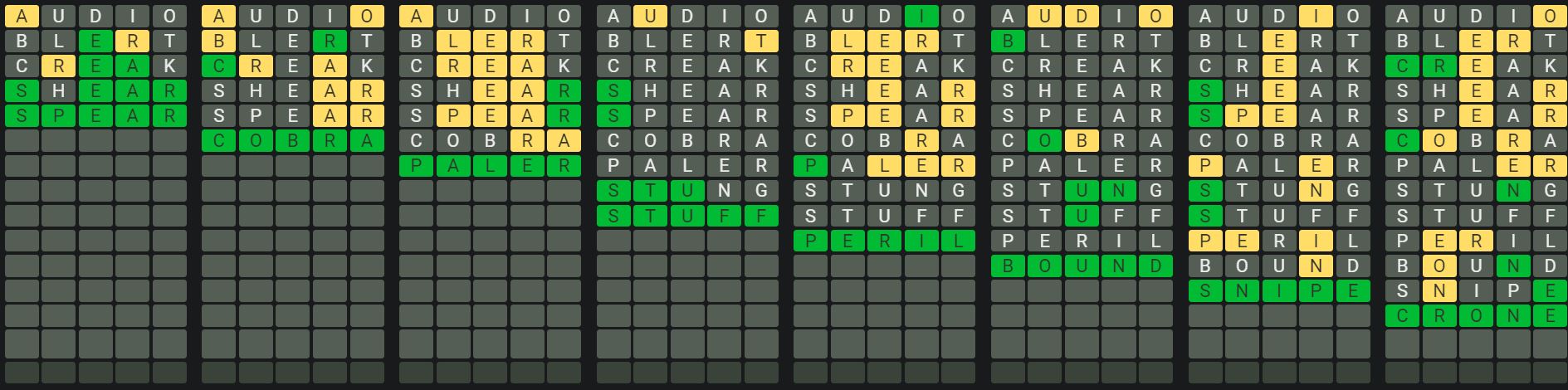 Daily Octordle 892 Sequence Answer - July 4th 2024