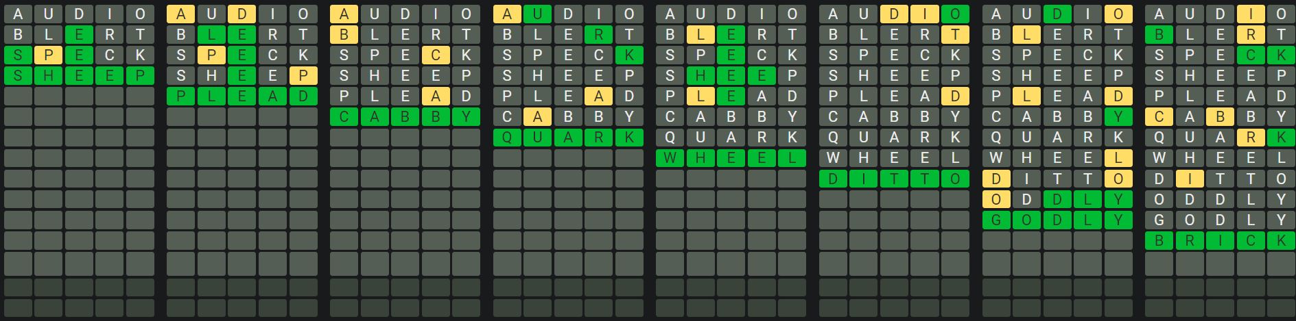 Daily Octordle 903 Sequence Answer - July 15th 2024