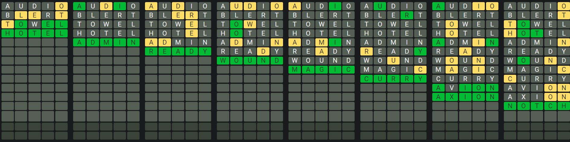 Daily Octordle 907 Sequence Answer - July 19th 2024