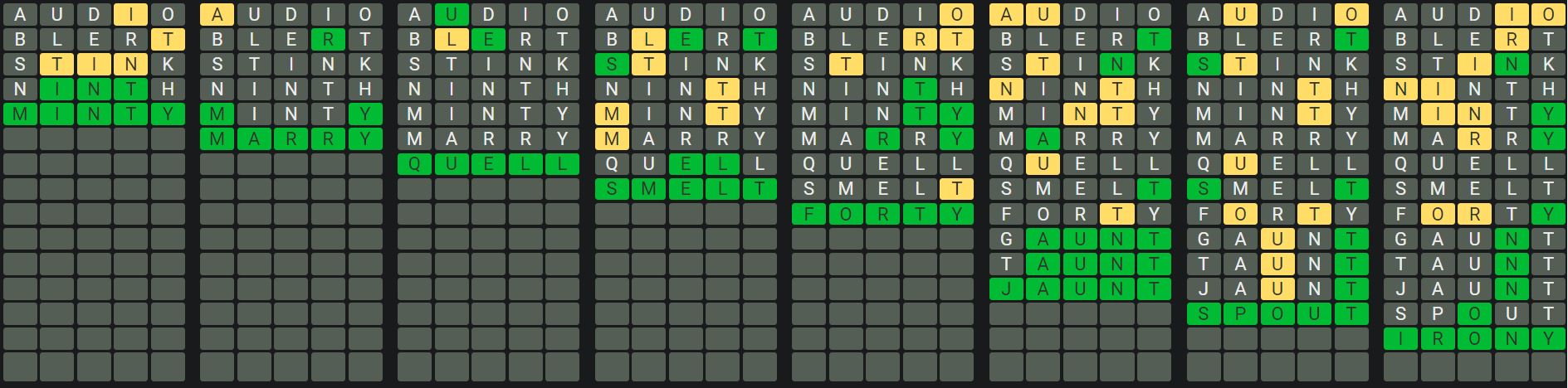 Daily Octordle 909 Sequence Answer - July 21st 2024
