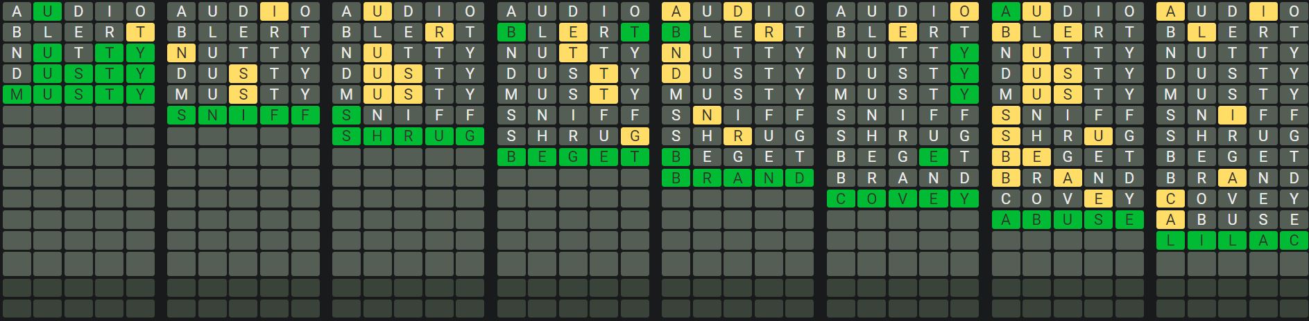 Daily Octordle 910 Sequence Answer - July 22nd 2024
