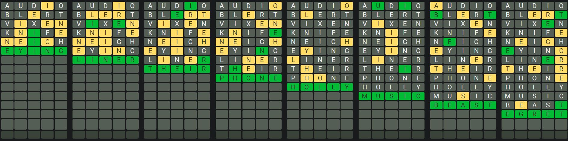 Daily Octordle 911 Sequence Answer - July 23rd 2024