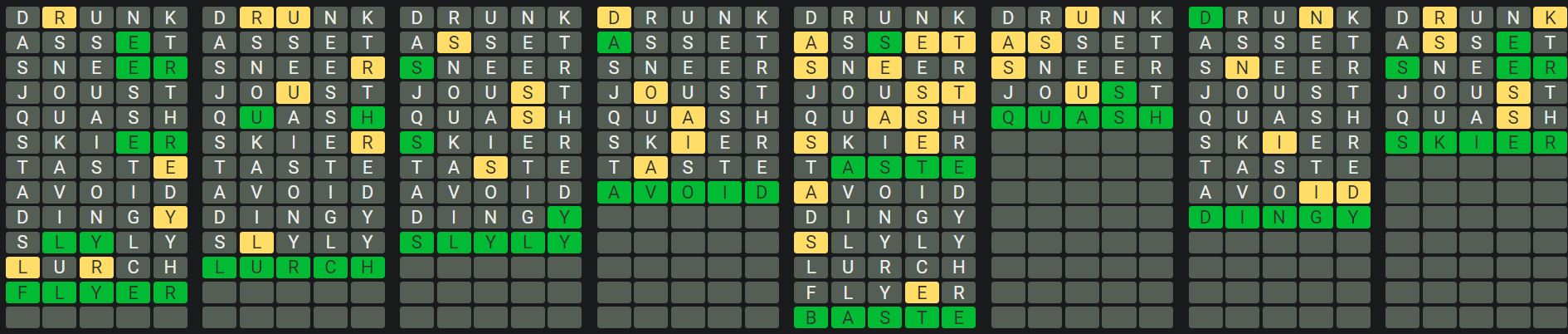 Daily Octordle 912 Rescue Answer - July 24th 2024