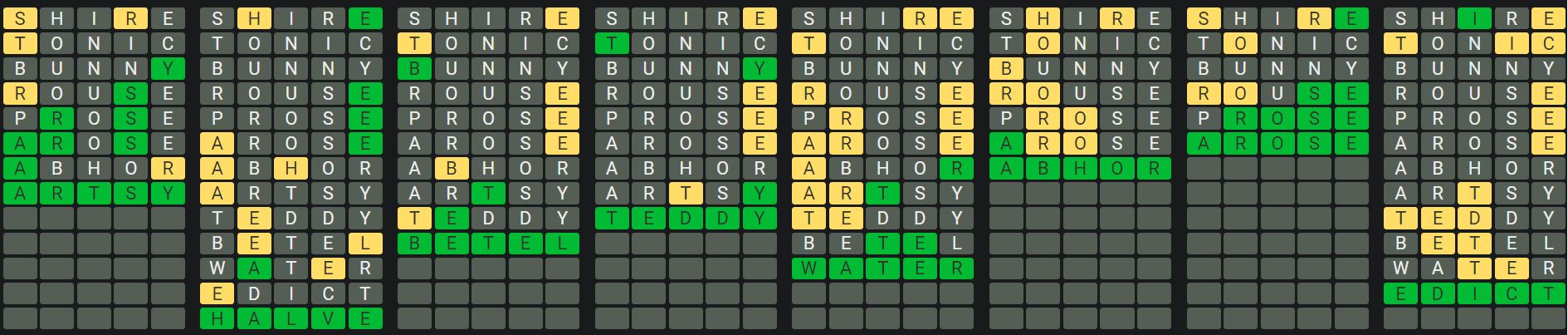 Daily Octordle 913 Rescue Answer - July 25th 2024