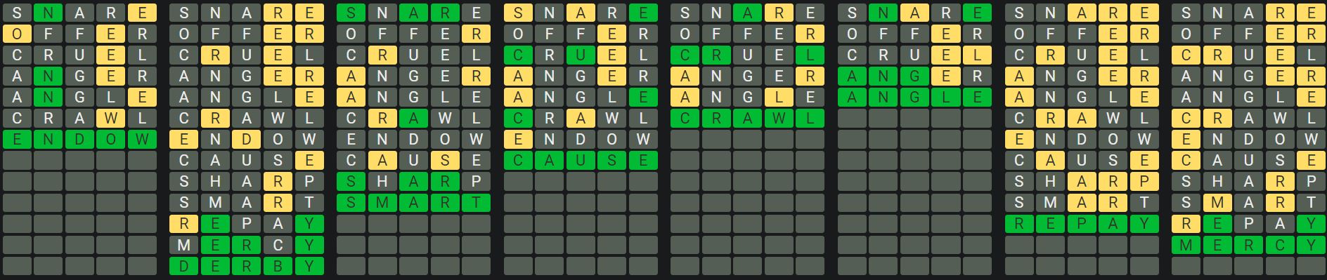 Daily Octordle 917 Rescue Answer - July 28th 2024