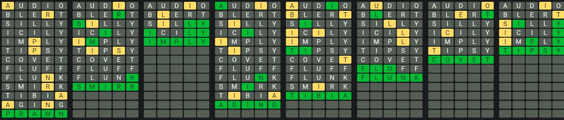Daily Octordle Answer 894 - July 6th 2024