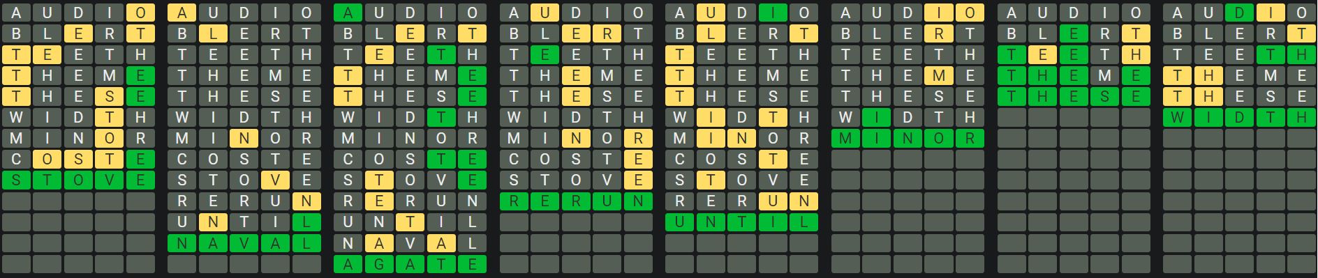 Daily Octordle Answer 910 - July 22nd 2024