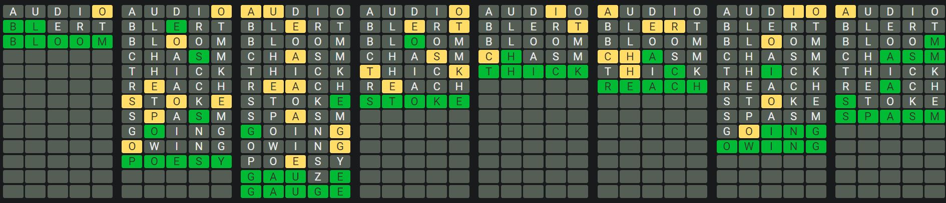 Daily Octordle Answer 915 - July 27th 2024