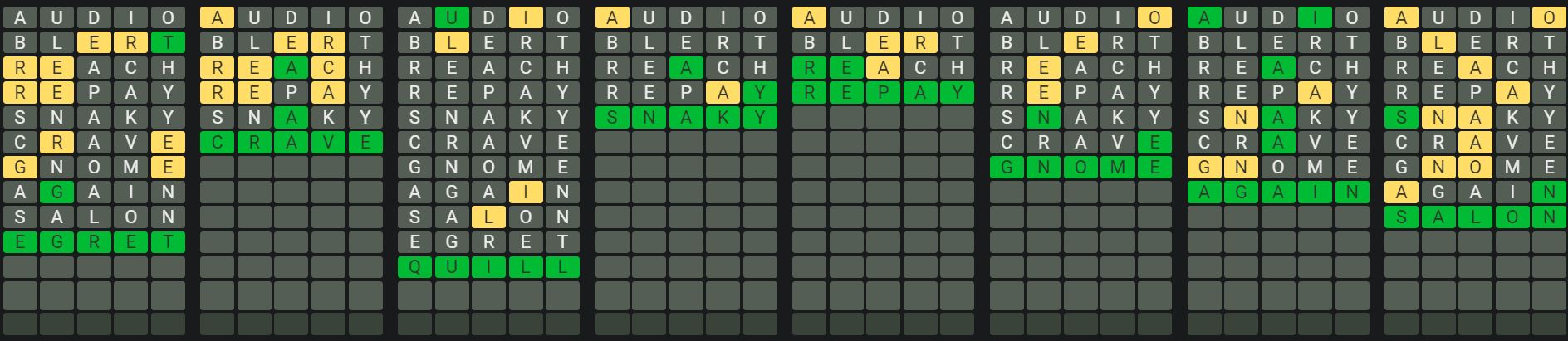 Daily Octordle Answer 918 - July 30th 2024