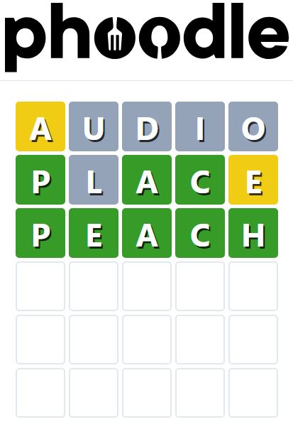 Daily Phoodle Answer 800 - 16th July 2024